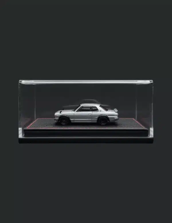 Handmade Acrylic 1/64 Diecast Model Car Display Case Box with High-Grade Leather Base