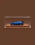 Handmade Acrylic 1/64 Diecast Model Car Display Case Box with High-Grade Leather Base