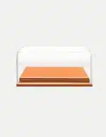 Handmade Acrylic 1/64 Diecast Model Car Display Case Box with High-Grade Leather Base