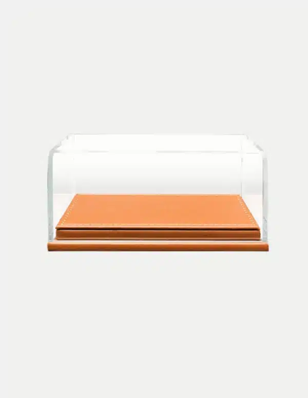 Handmade Acrylic 1/64 Diecast Model Car Display Case Box with High-Grade Leather Base