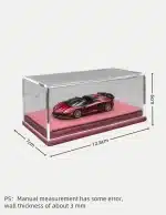 Premium 1:64 Scale Model Car Display Case BOX With Suede Base For MINI GT