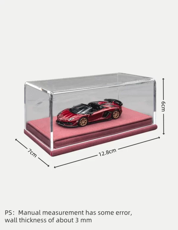 Premium 1:64 Scale Model Car Display Case BOX With Suede Base For MINI GT