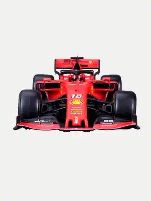 Bburago 1:18 Scale Diecast Model of Charles Leclerc's Winning Ferrari SF90 #16 from the 2019 Italian Grand Prix - Front View