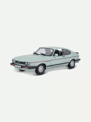 Bburago 1:24 Scale 1982 Ford Capri 1600 GT (Light Green) – Classic European Sports Car Collectible
