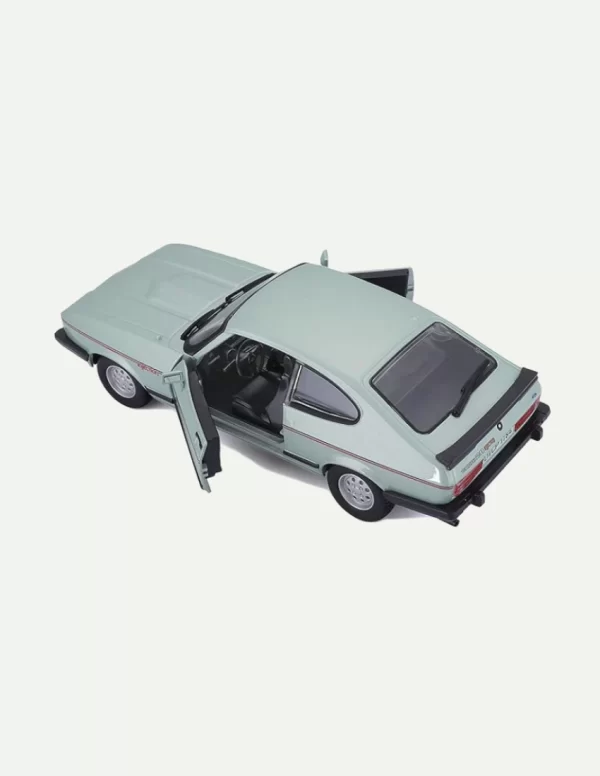 Bburago 1:24 Scale 1982 Ford Capri 1600 GT (Light Green) – Classic European Sports Car Collectible