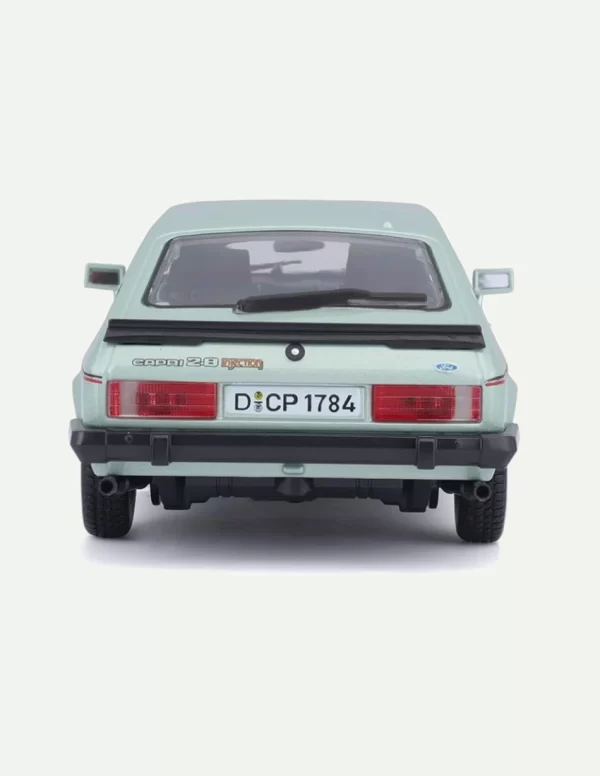 Bburago 1:24 Scale 1982 Ford Capri 1600 GT (Light Green) – Classic European Sports Car Collectible