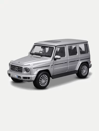 Maisto 1:25 scale diecast model of the Mercedes-Benz G-Class SUV in silver.