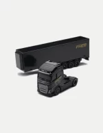 Maisto 1:87 Volvo FH16 Globetrotter 750 XXL Diecast Truck Model – Black with Detachable Trailer