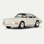 WELLY 1:24 Scale1964 Porsche 911 Diecast Model Car in Classic Cream White with Exquisite Interior