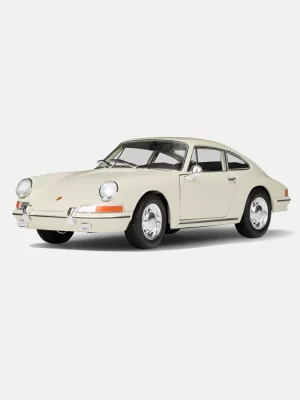 WELLY 1:24 Scale1964 Porsche 911 Diecast Model Car in Classic Cream White with Exquisite Interior