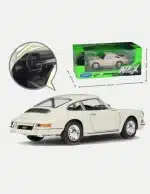 WELLY 1:24 Scale1964 Porsche 911 Diecast Model Car in Classic Cream White with Exquisite Interior