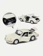WELLY 1:24 Scale1964 Porsche 911 Diecast Model Car in Classic Cream White with Exquisite Interior