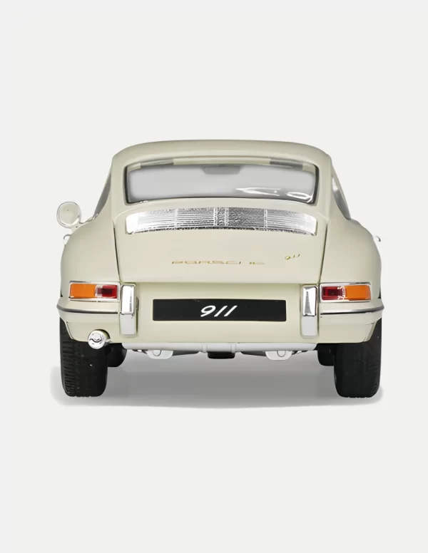 WELLY 1:24 Scale1964 Porsche 911 Diecast Model Car in Classic Cream White with Exquisite Interior