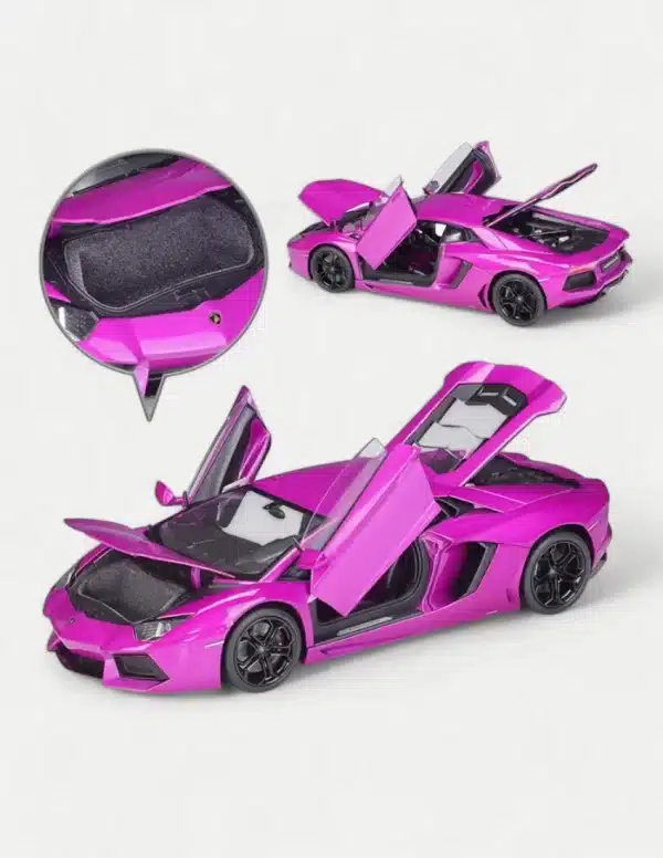 Welly FX 1:18 Lamborghini Aventador LP700-4 Diecast Model Car (Gloss Purple, Glossy Yellow, Lime Green, Blue, Pink)
