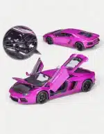 Welly FX 1:18 Lamborghini Aventador LP700-4 Diecast Model Car (Gloss Purple, Glossy Yellow, Lime Green, Blue, Pink)
