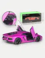 Welly FX 1:18 Lamborghini Aventador LP700-4 Diecast Model Car (Gloss Purple, Glossy Yellow, Lime Green, Blue, Pink)
