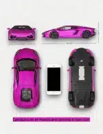 Welly FX 1:18 Lamborghini Aventador LP700-4 Diecast Model Car (Gloss Purple, Glossy Yellow, Lime Green, Blue, Pink)