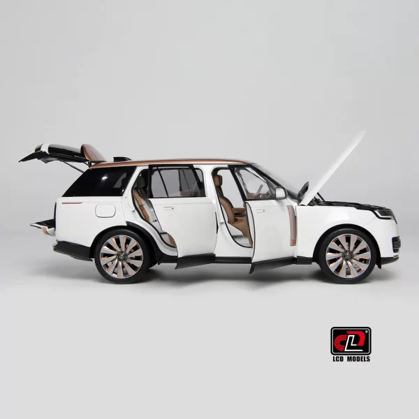LCD Models 1:18 Land Rover Range Rover SV Serenity 2022 Diecast (White with Gold Accent)