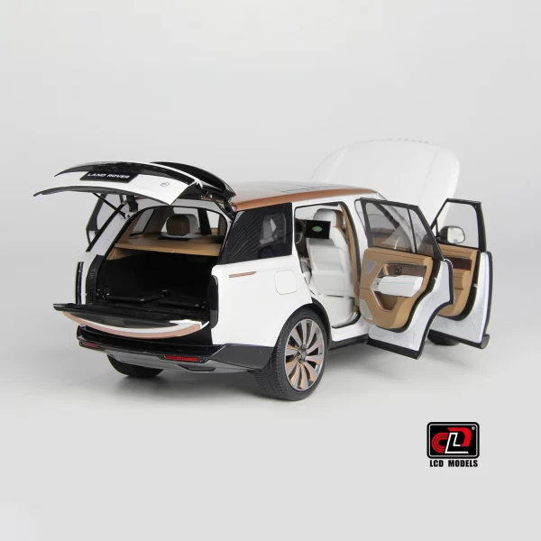 LCD Models 1:18 Land Rover Range Rover SV Serenity 2022 Diecast (White with Gold Accent)