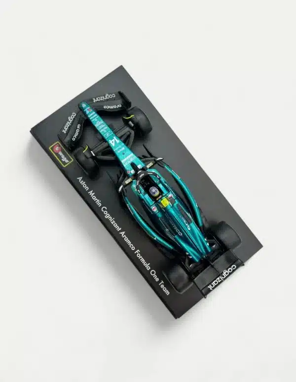 Bburago 1:43 Aston Martin AMR23 #14 Fernando Alonso 2023 F1 Model Car - Collector's Edition with Driver Figure & Display Case
