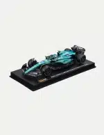 Bburago 1:43 Aston Martin AMR23 #14 Fernando Alonso 2023 F1 Model Car - Collector's Edition with Driver Figure & Display Case