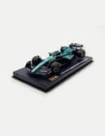 Bburago 1:43 Aston Martin AMR23 #18 Lance Stroll 2023 F1 Diecast Model Car - Collector's Edition with Driver Figure & Display Case