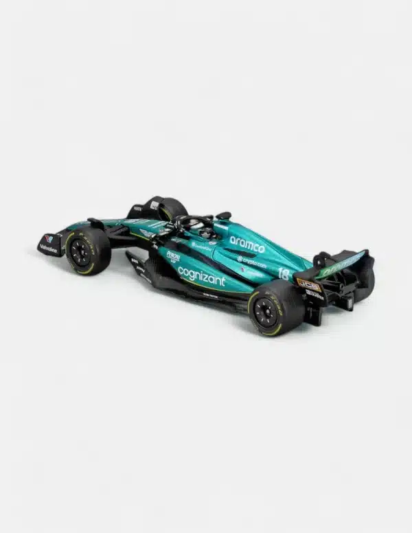 Bburago 1:43 Aston Martin AMR23 #18 Lance Stroll 2023 F1 Diecast Model Car - Collector's Edition with Driver Figure & Display Case