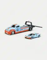 Maisto 1:64 Diecast Model Car Set With 2019 Ford GT #9 Heritage Edition & Flatbed - Tribute to Le Mans(Gulf Livery)