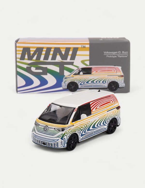 MINI GT 1:64 Volkswagen ID. Buzz Prototype - Rainbow Camouflage
