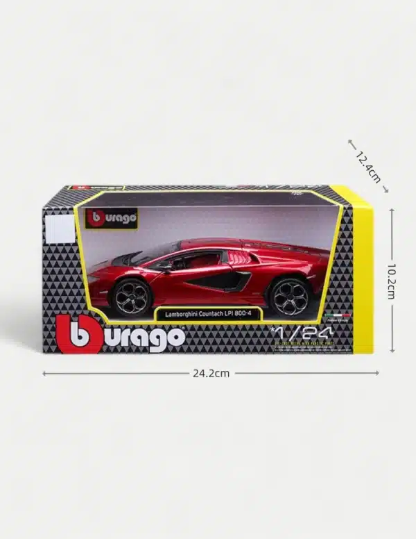 Bburago 1:24 Lamborghini Countach LPI 800-4 Diecast - Red