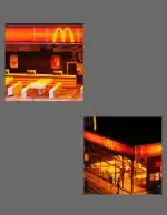 MoreArt 1/64 McDonald's Diorama Scene for Diecast Model Cars with LED Lighting