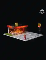 MoreArt 1/64 McDonald's Diorama Scene for Diecast Model Cars with LED Lighting