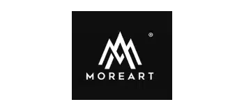 Moreart diecast model car logo on a black background