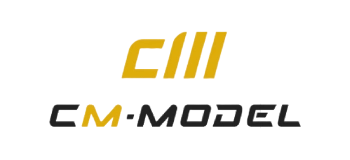 Official logo for CM Model, the 1:64 diecast brand for Liberty Walk (LBWK) tuner cars featuring bonus customizable wheel sets.