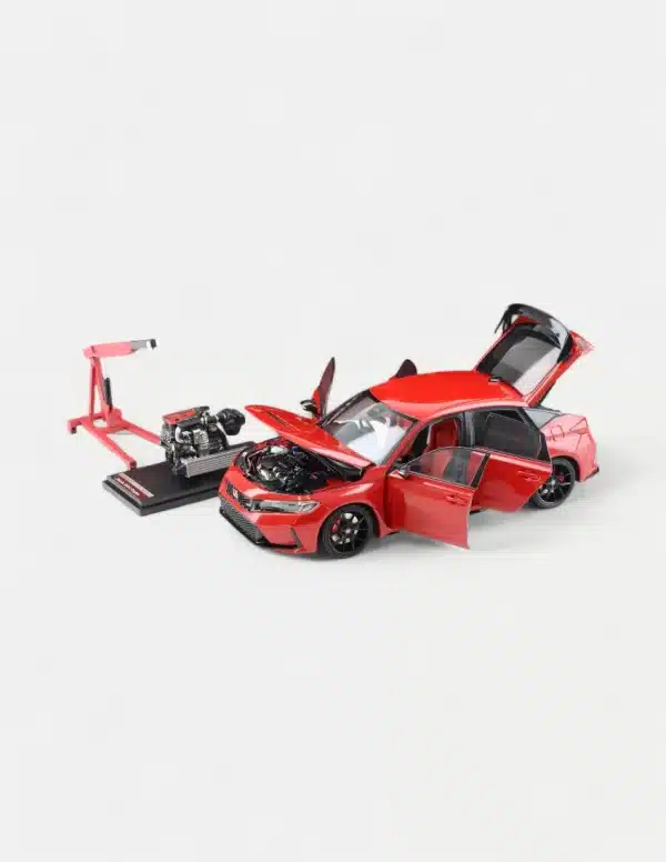 MotorHelix 1:18 Honda Civic Type R (FL5) with Engine Replica - Rallye Red
