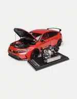 MotorHelix 1:18 Honda Civic Type R (FL5) with Engine Replica - Rallye Red