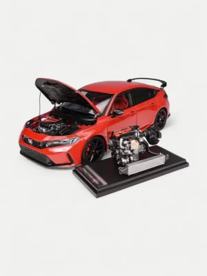 MotorHelix 1:18 Honda Civic Type R (FL5) with Engine Replica - Rallye Red