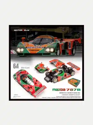 MOTORHELIX 1:64 Mazda 787B #55 'Renown' 1991 Le Mans Winner Diecast Model