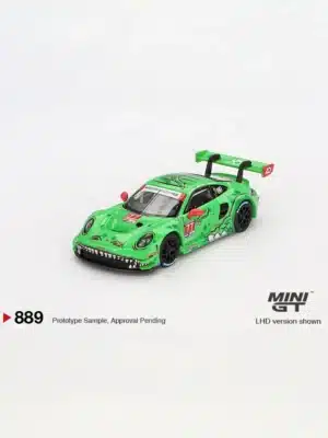 MINI GT 1:64 Porsche 911 GT3 R #77 AO Racing "Rexy" - 2024 IMSA Daytona 24 Hrs GTD Pro 2nd Place