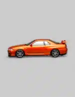 [PRE-ORDER] Motorhelix 1:64 Nissan Skyline GT-R (R34) V-Spec II - Metallic Orange