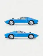 Tomytec Tomica Limited Vintage TLV 1:64 Lamborghini Miura P400 - Blue