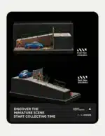 SHOU CANG JIA 1:64 Steep Slope Parking Diorama with Acrylic Display Case