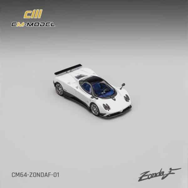 CM Model 1:64 Pagani Zonda F Diecast Model (Pearl White / Blue Interior)