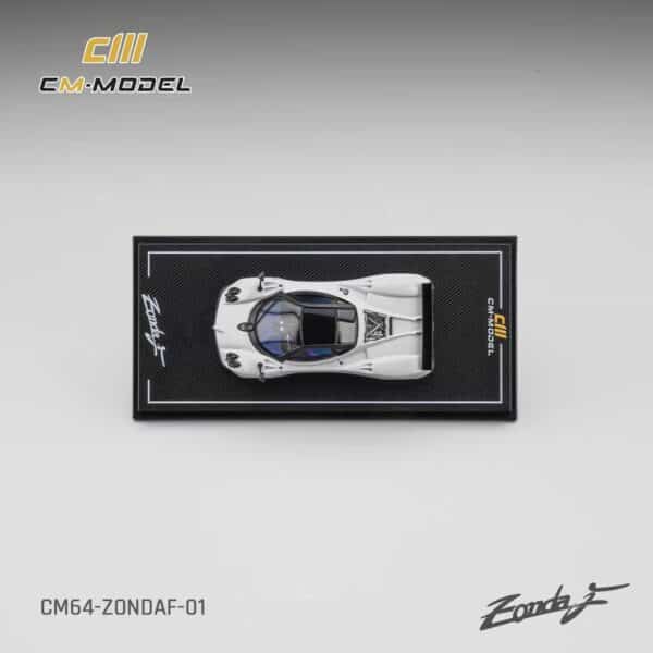 CM Model 1:64 Pagani Zonda F Diecast Model (Pearl White / Blue Interior)