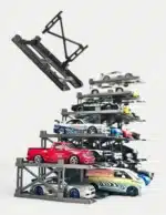 PITBOX 1:64 Modular 3D Parking Rack Display for Diecast Model Cars [10-Pack]
