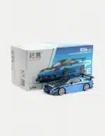 POP RACE x XCARTOYS 1:64 Mazda RX-7 (FD3S) RE Amemiya Wide Body - Chrome Blue