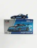 POP RACE x XCARTOYS 1:64 Mazda RX-7 (FD3S) RE Amemiya Wide Body - Chrome Blue