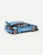 XCARTOYS × POP RACE 1:64 Honda Civic (EG6) PANDEM in Blue Chrome