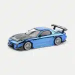 POP RACE x XCARTOYS 1:64 Mazda RX-7 (FD3S) RE Amemiya Wide Body - Chrome Blue