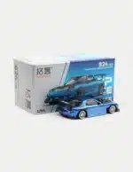 POP RACE x XCARTOYS 1:64 Mazda RX-7 (FD3S) RE Amemiya Wide Body - Chrome Blue
